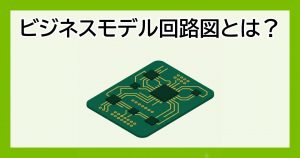 ビジネスモデル回路図 — 緑のプリント基板のイラスト